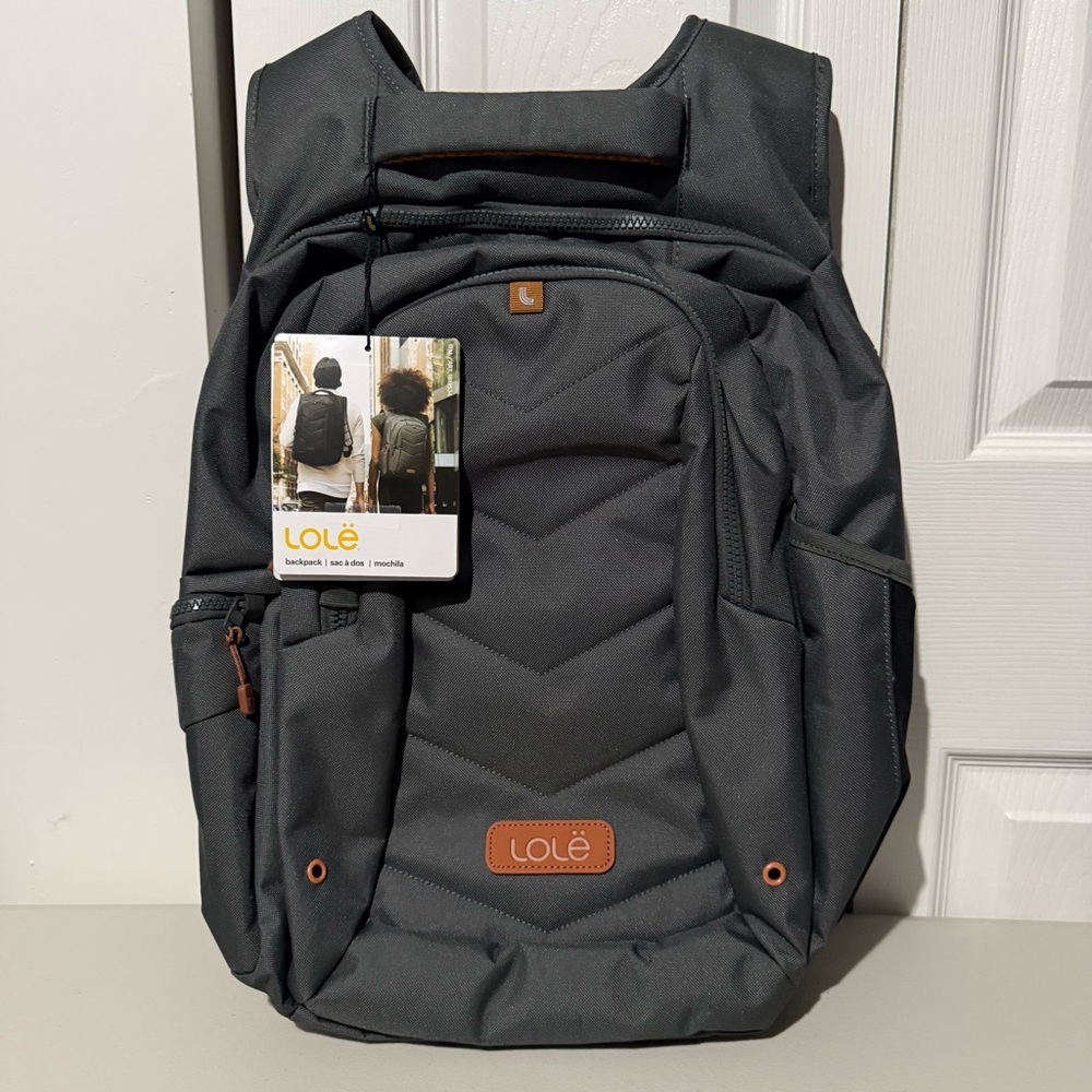 Lole Quilted Backpack Padded Back & Shoulder Fits Up to 17" Laptop